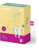 Набор зеленых менструальных чаш Feel secure Menstrual Cup Satisfyer