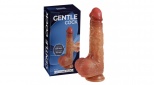 Фаллоимитатор Gentle cock с подвижной кожей, силикон, L220 мм, d42 мм