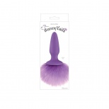 Фиолетовая анальная пробка с заячьим хвостом