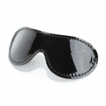 Маска из черной кожи лак [750004]