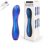 Вибратор для точки G с ребристым кончиком, цвет металлик, Daisy DSY-50001 F