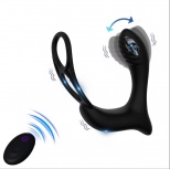 Насадка на пеннис с анальной стимуляцией и пультом ду 