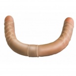 Фаллоимитатор реалистик двойной телесного цвета