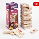 Падающая башня дженга, настольная игра для взрослых "Твоя позиция", 54 бруска, 18+