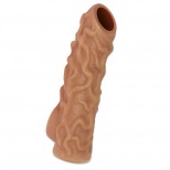 Насадка с выделенными венами, с подхватом мошонки на фаллос, с открытой головкой,NS-004 L