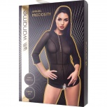 ЭРОТИЧЕСКИЙ КОМБИНЕЗОН С РУКАВАМИ ЧЕРНЫЙ «WANAME PRECIOSITY», 50-52