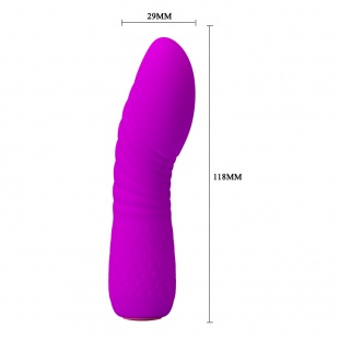 Вибромассажёр "Abner" L 118мм D 29мм фиолетовый