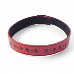 Ошейник красный с сердечками