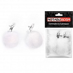 Зажимы на соски с пушком(белый)