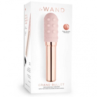 Люксовый вибратор Le Wand Grand Bullet розовое золото