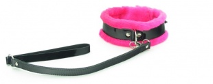 ОШЕЙНИК С РОЗОВЫМ МЕХОМ BDSM LIGHT