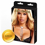 ГАЛСТУК ИЗ БЛЕСТЯЩИХ КРИСТАЛЛОВ   ЗОЛОТО ANN DEVINE SEXY RHINESTONE  TIE 7.5