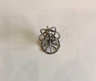 Анальная втулка металл серебро 9 см