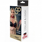 Ошейник с поводком GP Collar and Leash красный
