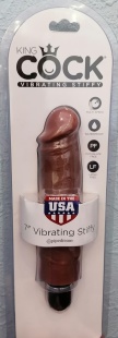 Вибратор "King Cock 7" коричневый