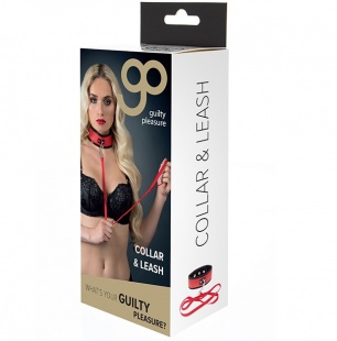 Ошейник с поводком GP Collar and Leash красный