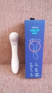 Симулятор клитора и вибратор Halo персиковый