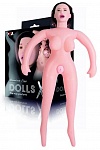Кукла надувная. Брюнетка. Кибер вставка вагина – анус. 3 отверстия.