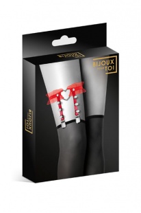 Гартер Bijoux Pour Toi с бантиком и шипами красный