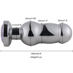 Анальная пробка с вибрацией RUNYU "RY-119", Silver