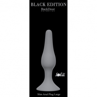 АНАЛЬНАЯ ПРОБКА СЕРАЯ LOLA TOYS BLACK EDITION SLIM ANAL PLUG LARGE