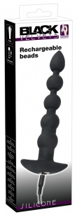 Анальная виброелочка Black Velvets Rechargeable Beads