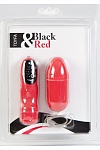 ВИБРАТОР С ПУЛЬТОМ ДУ КРАСНЫЙ TOYFA BLACK RED
