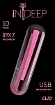 ПЕРЕЗАРЯЖАЕМАЯ ВИБРОПУЛЯ INDEEP CLIO MAGENTA 7705-02INDEEP