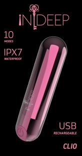 ПЕРЕЗАРЯЖАЕМАЯ ВИБРОПУЛЯ INDEEP CLIO MAGENTA 7705-02INDEEP