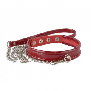 Ошейник узкий с поводком 5038-20