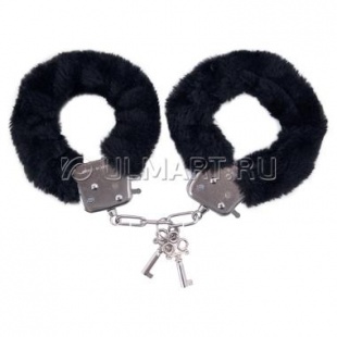 НАРУЧНИКИ С ИСК. МЕХОМ  "TOYFA" ЧЕРНЫЙ