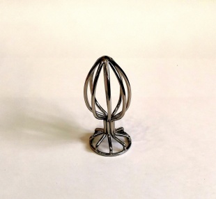 Анальная втулка металл серебро 9 см