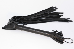 ПЛЕТКА КОЖА ЧЕРНАЯ BDSM АРСЕНАЛ