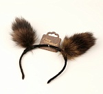 Ободок с ушками из натурального меха енота СН-7003