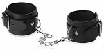 Оковы из экокожи черные