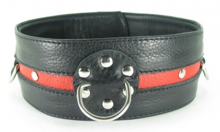 ОШЕЙНИК ЧЕРНО-КРАСНЫЙ BDSM АРСЕНАЛ