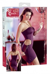Red corner платье фиолетовое с цепью на шею(бижутерия )  S-XS
