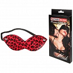Леопардовая маска на лицо от компании NoTabu, цвет красный, размер OS, ntb-80365