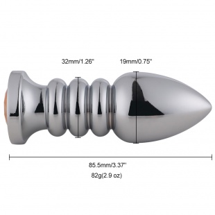 Анальная пробка с вибрацией RUNYU "RY-123", Silver