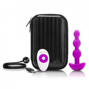 АНАЛЬНЫЕ ПРЕМИУМ-БУСЫ С 2 МОТОРАМИ B-VIBE TRIPLET ANAL BEADS FUCHSIA