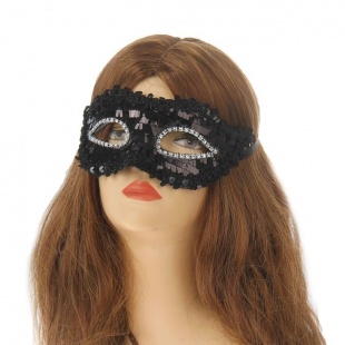 Карнавальная маска "Венеция" цвет черный