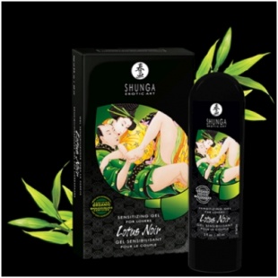 ИНТИМНЫЙ ГЕЛЬ ДЛЯ МУЖЧИН И ЖЕНЩИН ЧЕРНЫЙ ЛОТОС SHUNGA LOTUS NOIR 60ML.