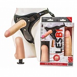 Фаллоимитатор неоскин с поясом Harness Lesbian Series 