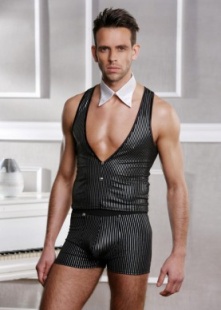  Костюм джентельмена черно-белый