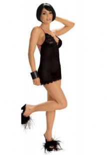 Мини-платье и стринги 