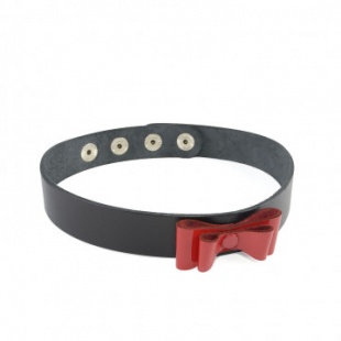 Ошейник узкий с бантиком 3164-1