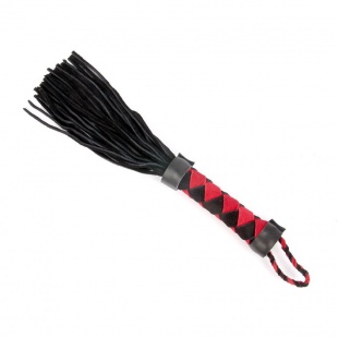 Плеть L рукояти 110мм L  хвоста 150мм,цвет черный/красный