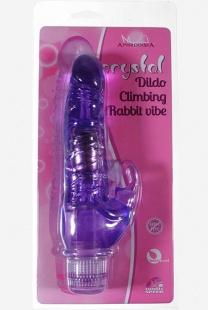 Вибростимулятор Crystal Dildo Climbing Rabbit Vibe, фиолетовый