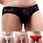 Мужские сексуальные прозрачные трусы черные (XL)