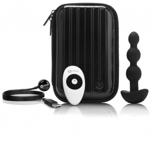 Анальные черные  премиум бусы с 2 моторами B -Vibe